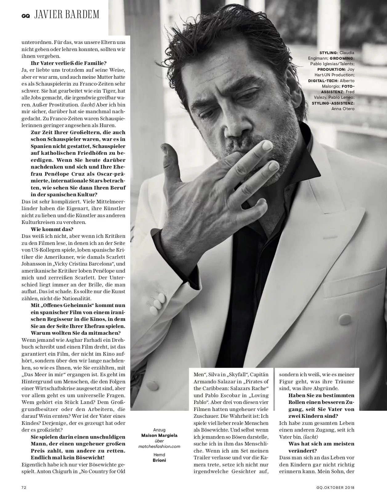 GQ with Javier Bardem 7 by Claudia ENGLMANN